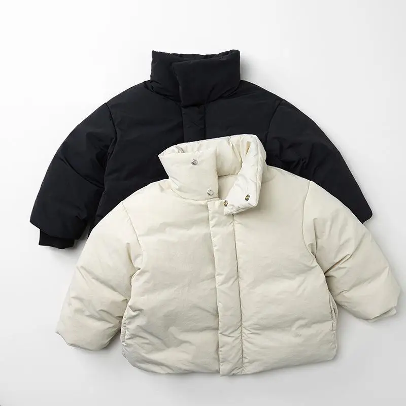 

2025 Winter New Children Down Jacket Boys Warm Coat 90 White Duck Down Girls Cotton Padded Jacket Plus Velvet Thick Kids Clothes