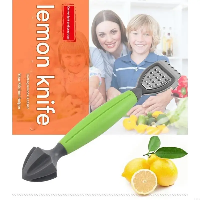 Multipurpose Lemon Tool For Zesting Grating Juicing Ergonomic Travel Portable