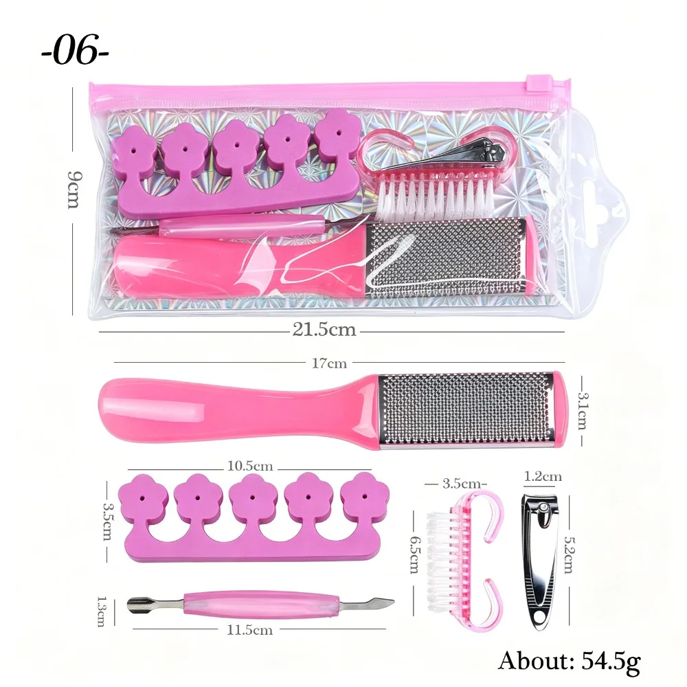 New Portable Nail Care Set Compact Bagged Convenient Nail Clippers and Files Stainless Steel Nail Care Tools for Nail Shaping