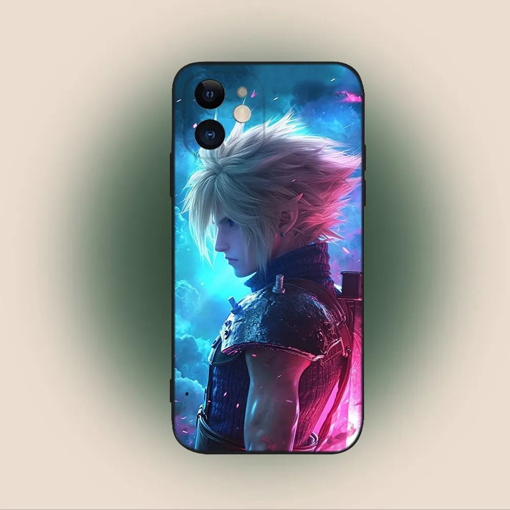 Final Fantasy Cloud  Phone Case For iPhone 15,14,13,12,11,Plus,Pro Max,XS,X,XR,SE,Mini,8,7 Soft Silicone Black Cover