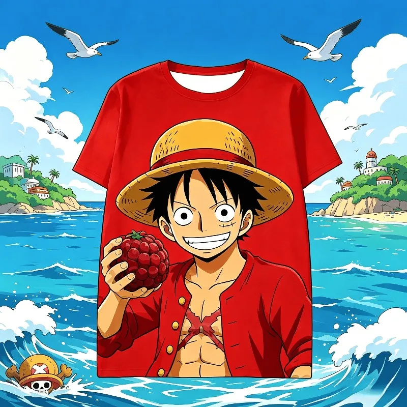 Sommer Neues Einteiliges Cartoon Cosplay T-Shirt Familien-Partnerlook Kurzarm Das Lässige T-Shirt Streetwear Anime 3D-Druck Oberteile
