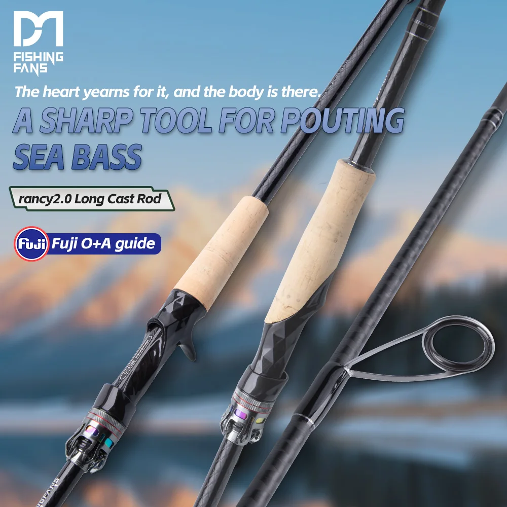 

Удочка для спиннинга и кастинга FISHINGFANS RANCY2.0 30+40T из высокоуглеродистого волокна M MH с кольцами Fuji O+ Alconite и пробковой рукояткой.