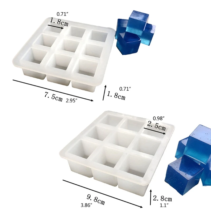 แม่พิมพ์ซิลิโคนเรซินตกแต่งลูกบาศก์ขนาดเล็กสำหรับหล่อเรซินงานฝีมือ Diy