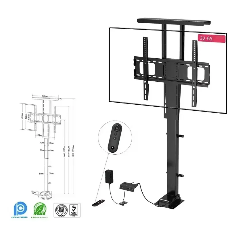 With High Quality Custom Tv Lift Motorized Mechanism Conference Room Wall Mount Moveable Self Monitor 32 Inch Tv Electric Video