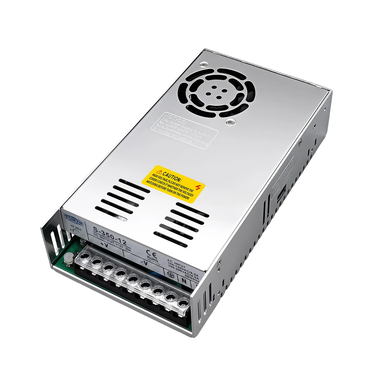 TOMZN S-350W Switching Power Supply AC 110V/220V to DC 12V 30A 24V 15A Industrial SMPS Enclosed Transformer for 3D Printer LED