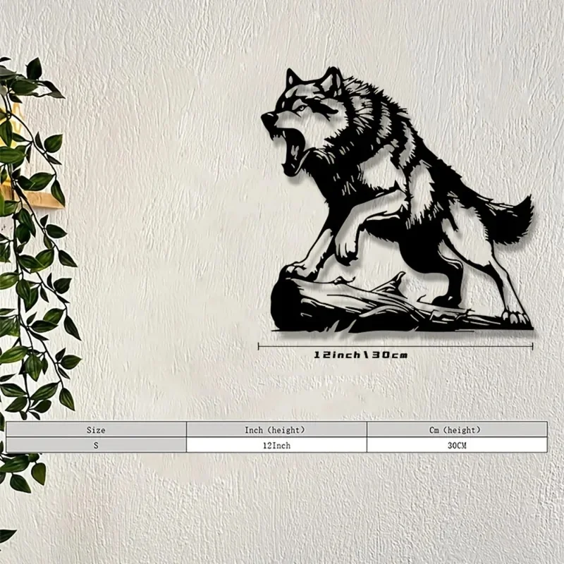 Wolf Metal Wall Art, Rustic Iron Hook for Cabin Lodge Decor 1pc