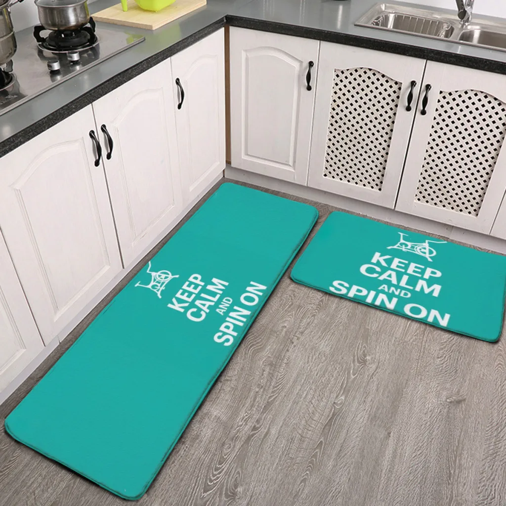 

2Pc Kitchen Bianchi Print Floor Mat Living Room Tableware Decor Carpet Home Hallway Entrance Doormat Balcony Door Anti Slip Rug