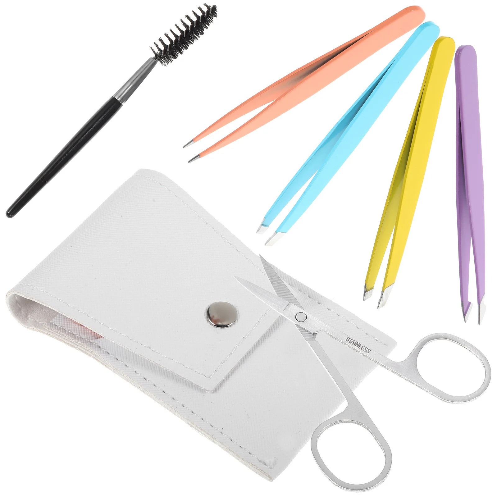 

6Pcs Eyebrow Tweezer Tools High Quality Compact Design Easy Trimming Set for Women Eyebrow Clamp Tool