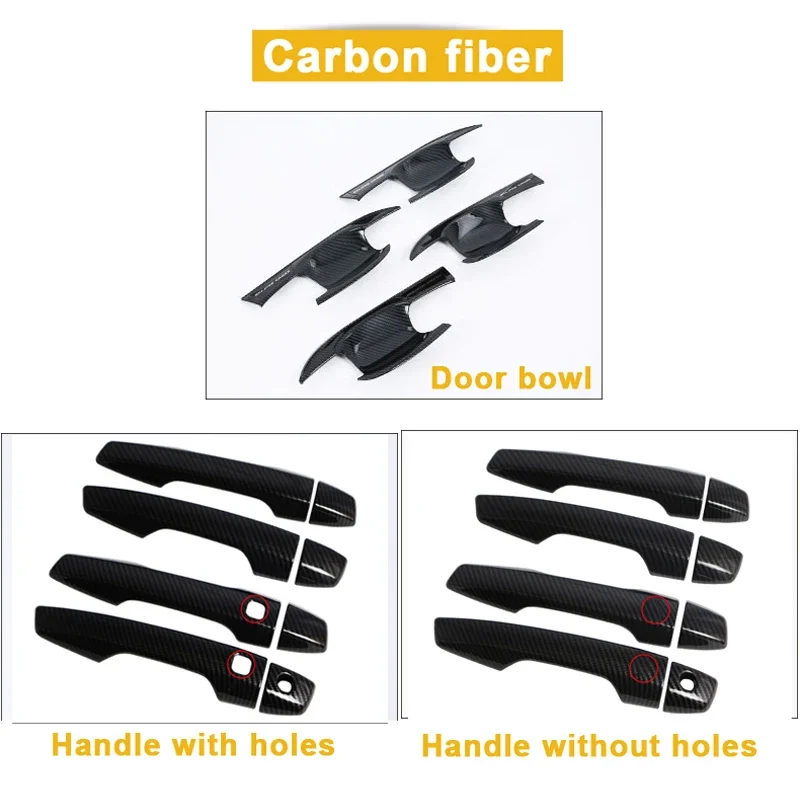 Car External Outer Door Handle Catch Cover Door Bowl Protection Trim Sticker For Mitsubishi Eclipse Cross 2018-2022 Accessories
