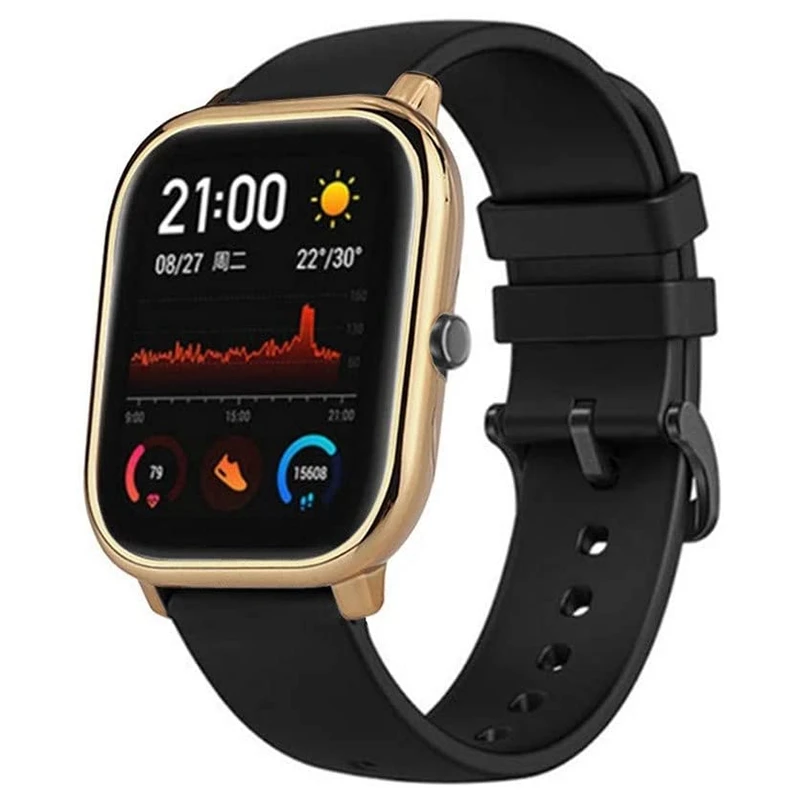 Compatible for Xiaomi Huami Amazfit GTS Case Smart Watch Protector Case Watch Protector Cover -Golden