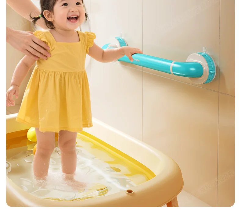 New Upgraded Suction Cup Handrail - Thickened Baby Bath Handle for Secure Standing & Anti-Fall Grip