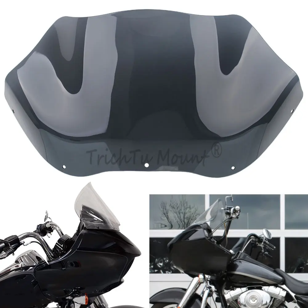 

12.5" Wave Windshield Fairing Motorcycle Windscreen Wind Deflectors For Harley Touring Road Glide Ultra 1998-2013 Accessories