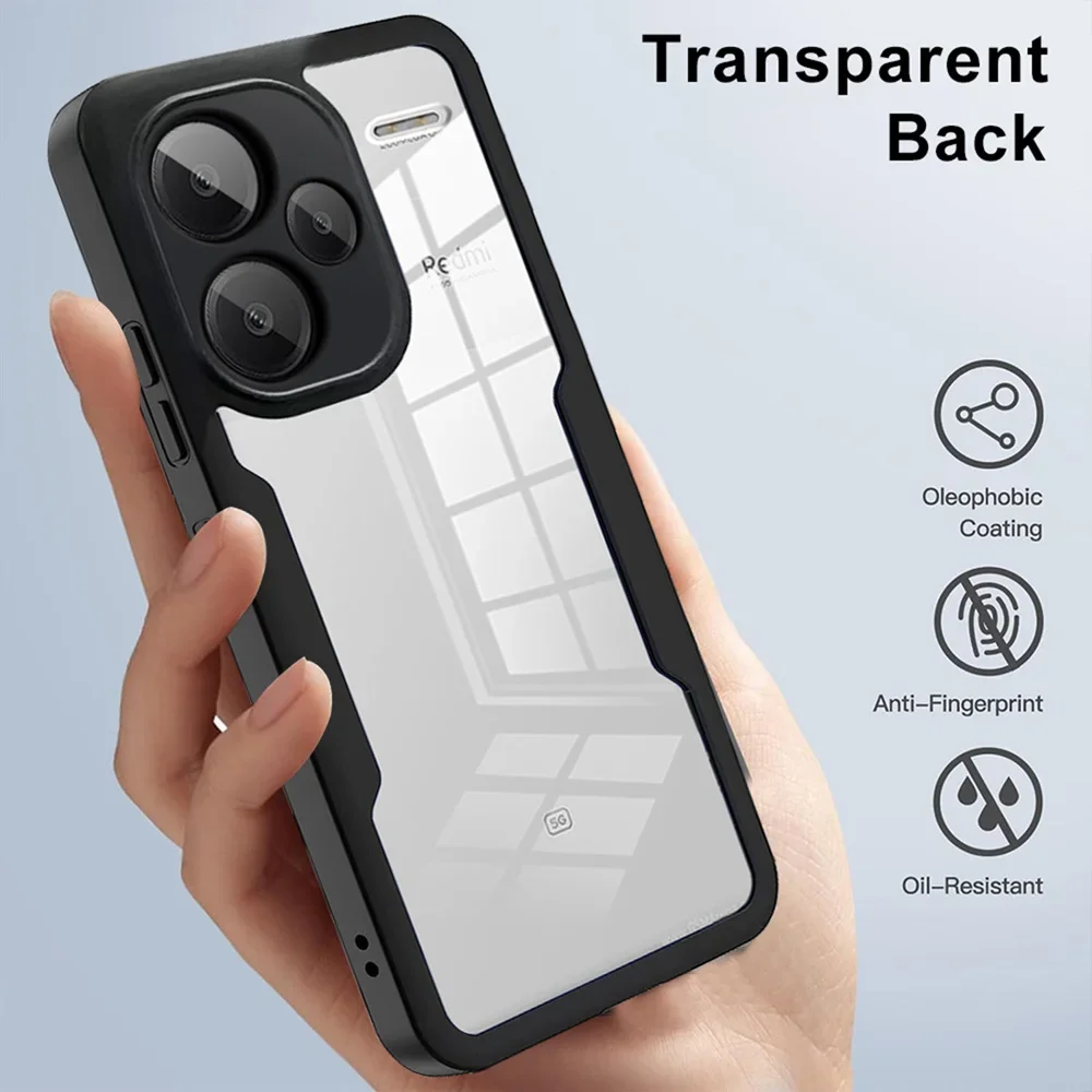 360 Full Screen Protection High Transparency Phone Cover Case For Redmi Note 13 Pro Plus 4G 5G 12 11 Redmi 13C 12C 10C A3 A2 A1