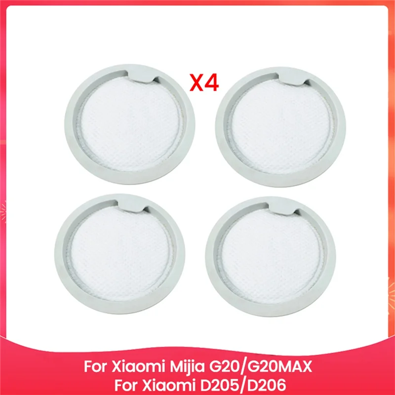 ABVI-4PCS Filter For Xiaomi Mijia G20/G20MAX Xiaomi D205/D206 Vacuum Cleaner Spare Parts HEPA Filter Efficient Cleaning Accessor