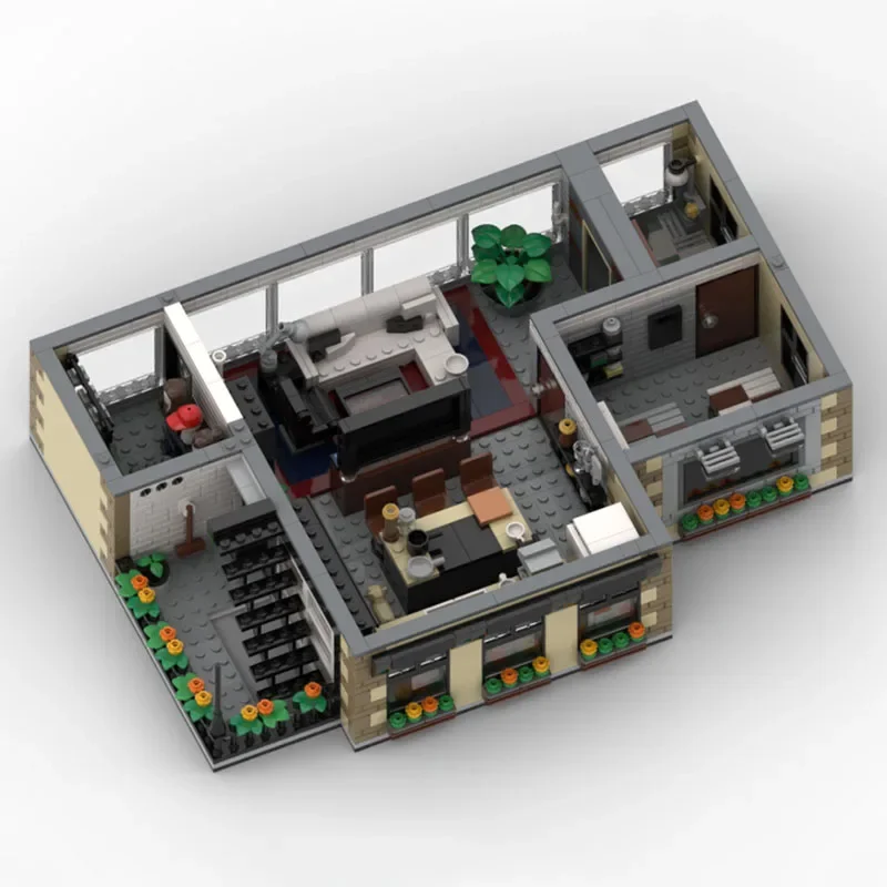 3474PCS MOC City Bowling Suites Street Views Modular Model Building Blocks Stacking Bricks Creative Kid Toy Gift Diy Educational