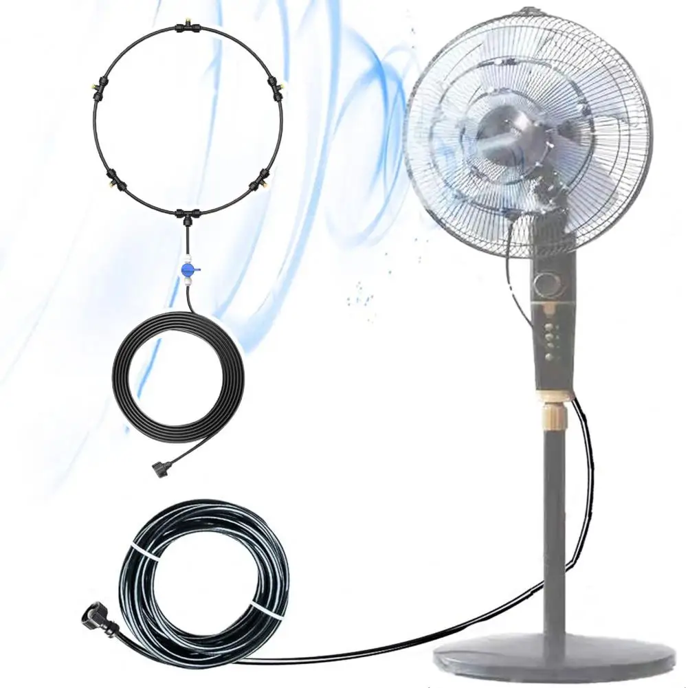 Sistema de nebulização de ventilador externo portátil de alívio instantâneo para pátio jardim pulverizador de névoa ultrafino de alívio instantâneo refrescante para viagens