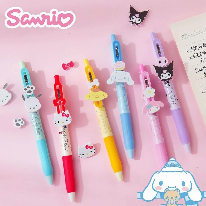 

Sanrio Hello Kitty My Melody мультфильм милый пресс черная нейтральная ручка Ins ценные креативные портативные обучающие канцелярские принадлежности