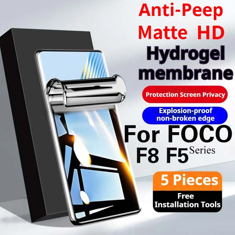

F8Ultra матовая гидрогелевая пленка для POCO F8Pro Защитная пленка для экрана F5Pro Full Soft HD Защитная пленка против подглядывания F5 Pro