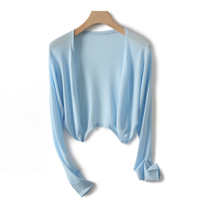 

Fashion Summer Tops Women Sun Protection Arm Sleeves Driving Linen Shawls Cool Oversleeves Thin Sleeves Outdoor Riding Cardigan