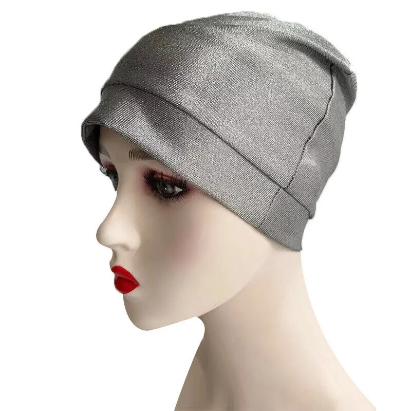 Unisex Anti-Radiation Cap Emf Electromagnetic Wave Rfid Shielding Protection Hat Silver Fiber Beanies Hat Work Caps