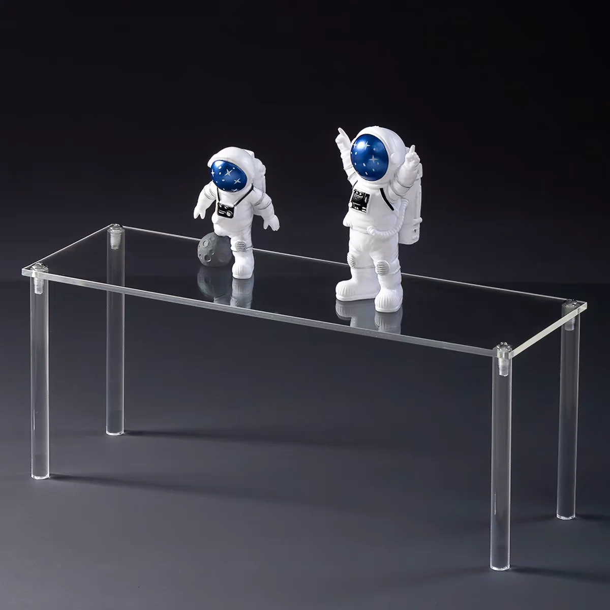 

Multifunctional Transparent Acrylic Display Stand,Single-Layer Desktop Storage Rack Supermarket Product Display Shelf Toy Holder