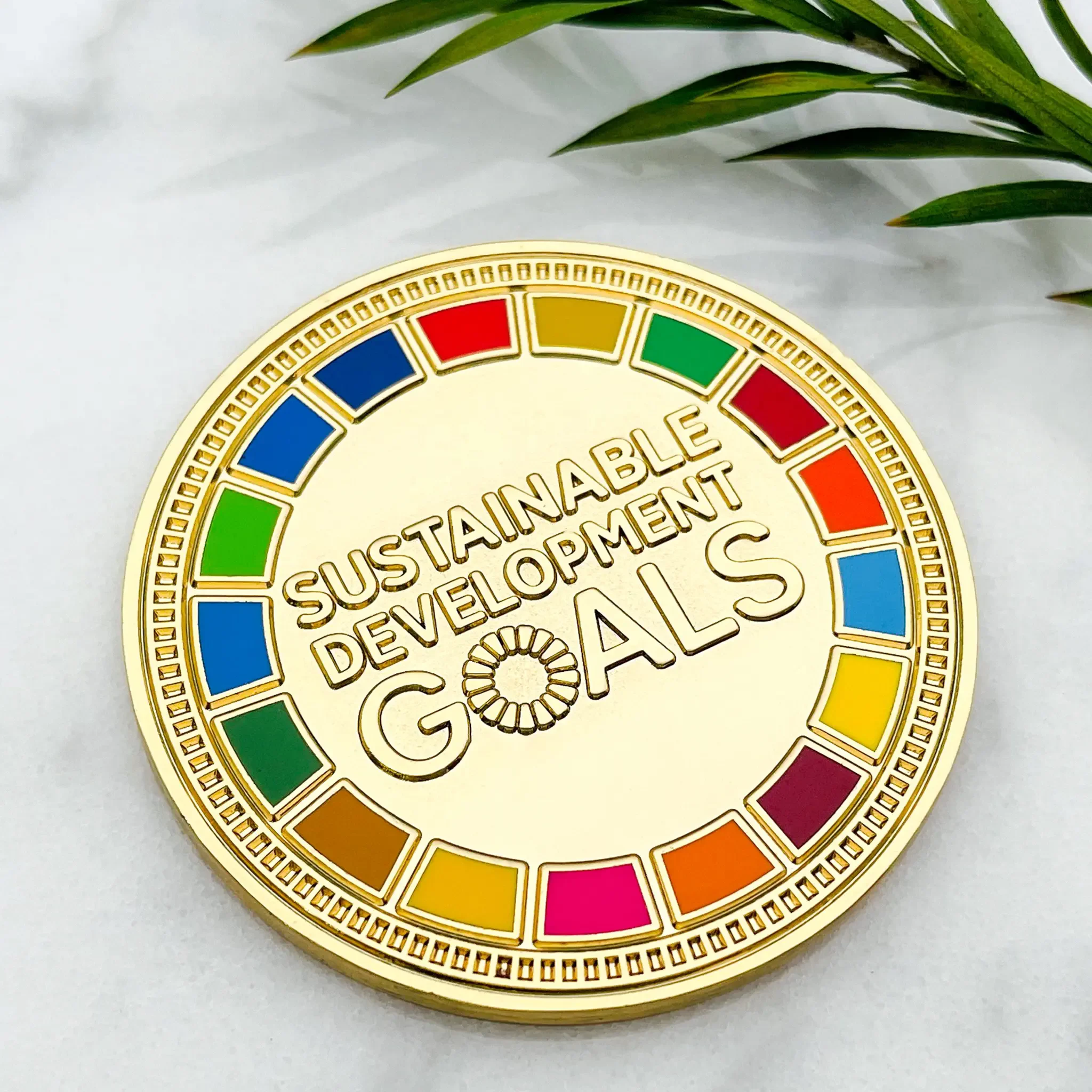 

2024 New Design Logo Metal Coin High Quality Colored Electroplated Coin