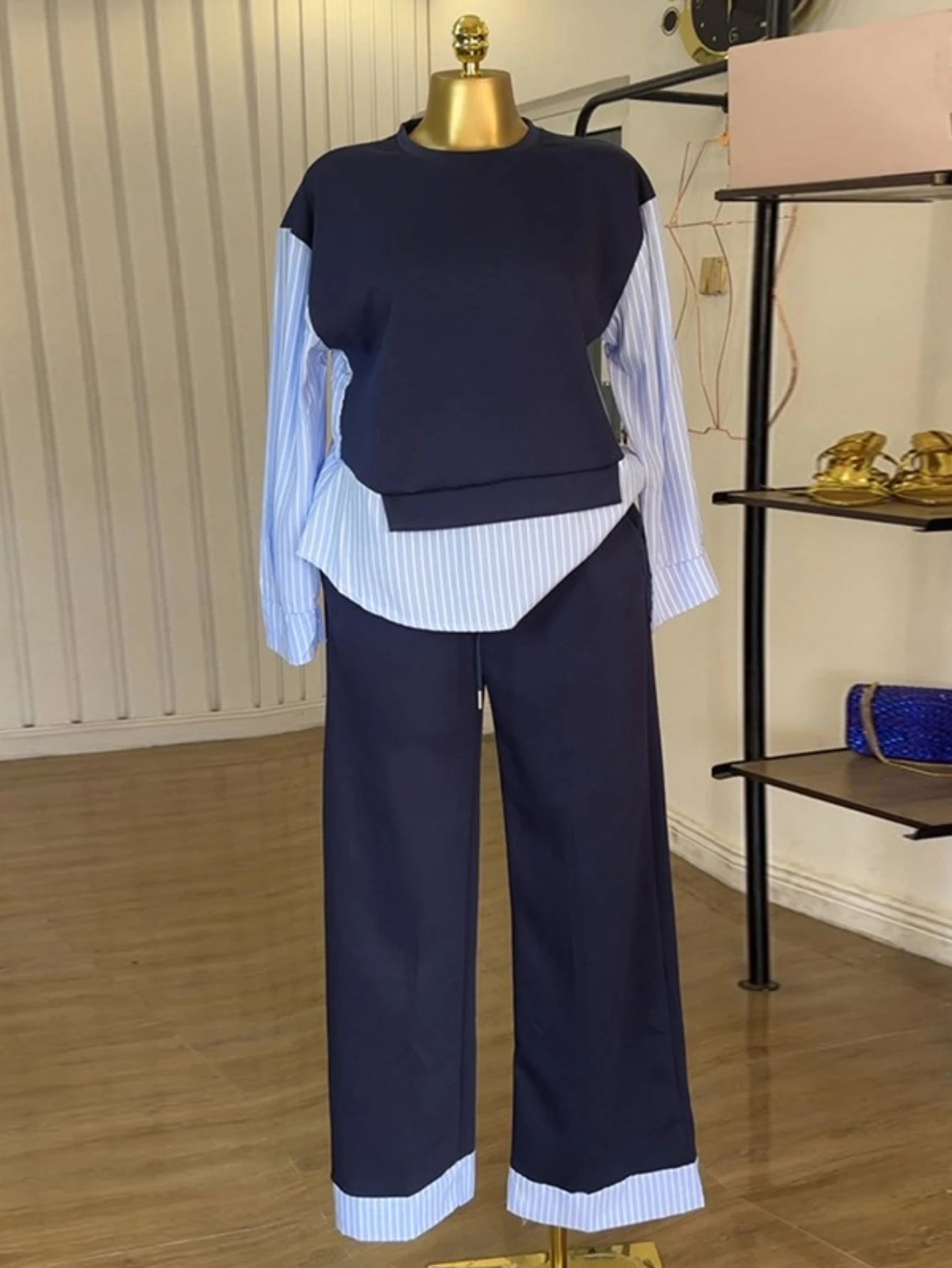 

Eid Women Muslim Sets Shirt Straight Pant Muslim Ramadan Vestidos Largos Arab Long Robe Dubai Musulman Ensembles Autumn Outfits