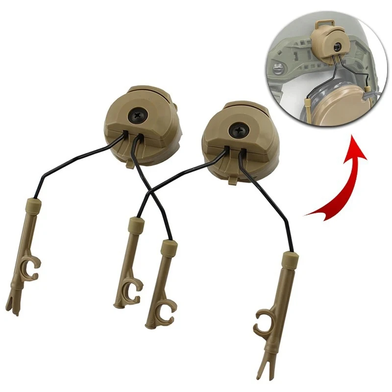 Tactical Headset Support Helmet Rail Suspension Adapter Fast Rail Mounts 360 Rotation Airsoft Paintball Headset Holder Bracket