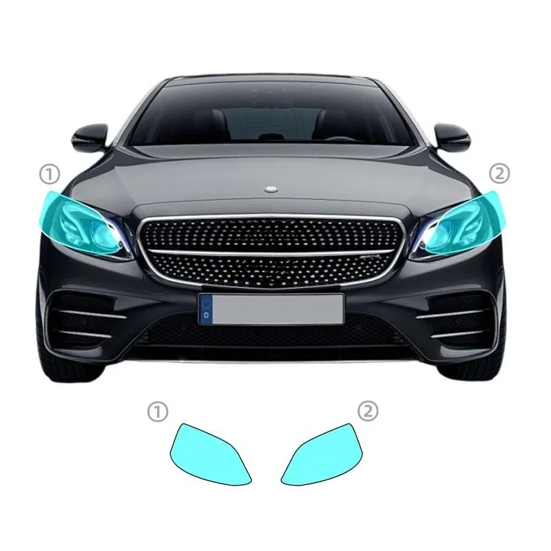 Car headlight film, light-transmitting film, self-healing protective light color changing film