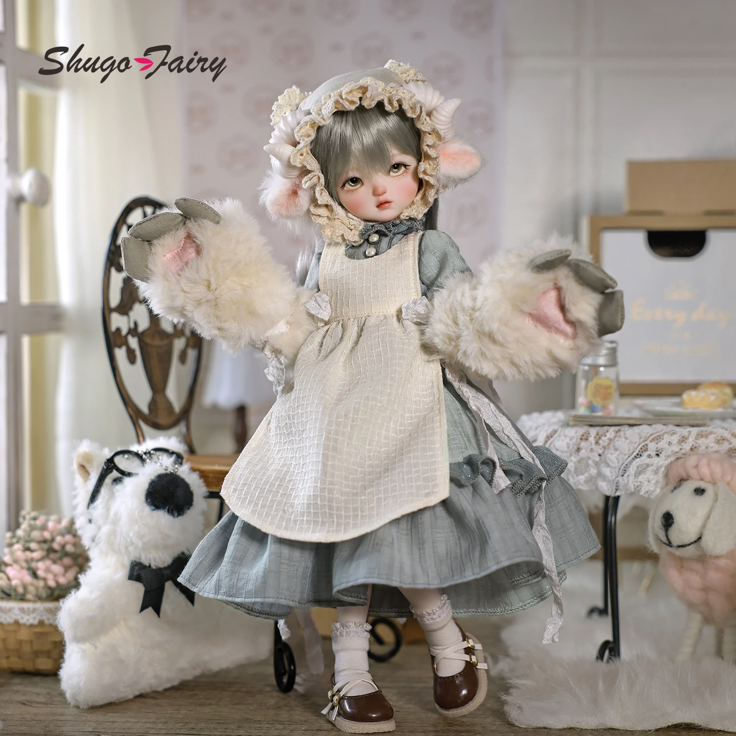 Shugafairy Damita 1/6 Shepherdess BJD Doll - Pastoral Fairy Sweet Innocent Face Ball Jointed Resin Art Figure Full Set