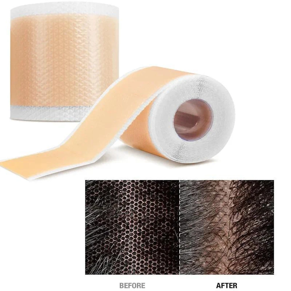Non‑Slip Silicone Wig Adhesive Tape Breathable Lace Wig Grids Knots Healer Hair Tape For Secure Comfortable Wig Fit