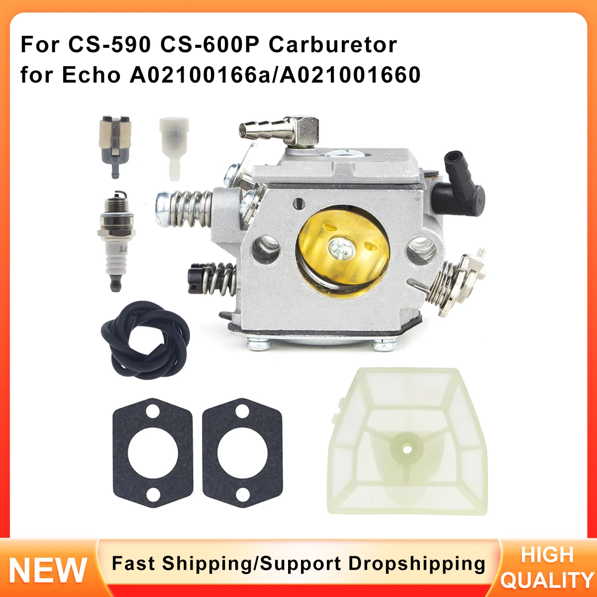 

Replacement Carburetor Kit for Echo CS-590 CS-600P Chainsaw - OEM A021001661 A021001660