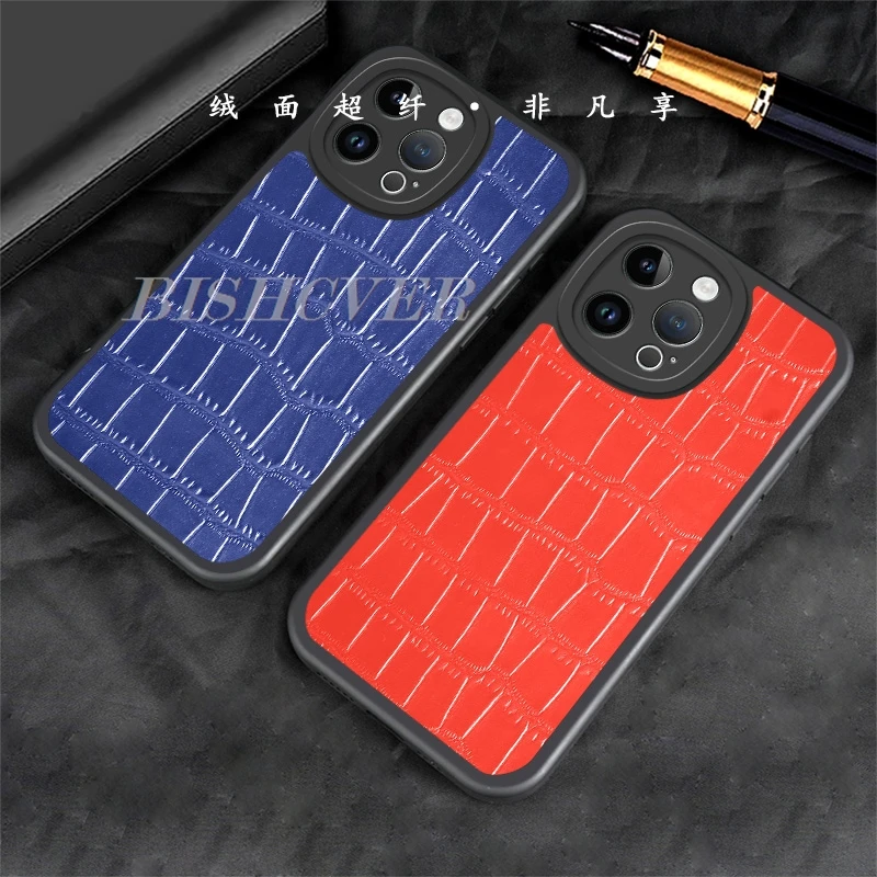 Luxury PU Crocodile pattern case for iphone 15 14 13 12 11 Pro Max Hard leather phone Back Cover Capa