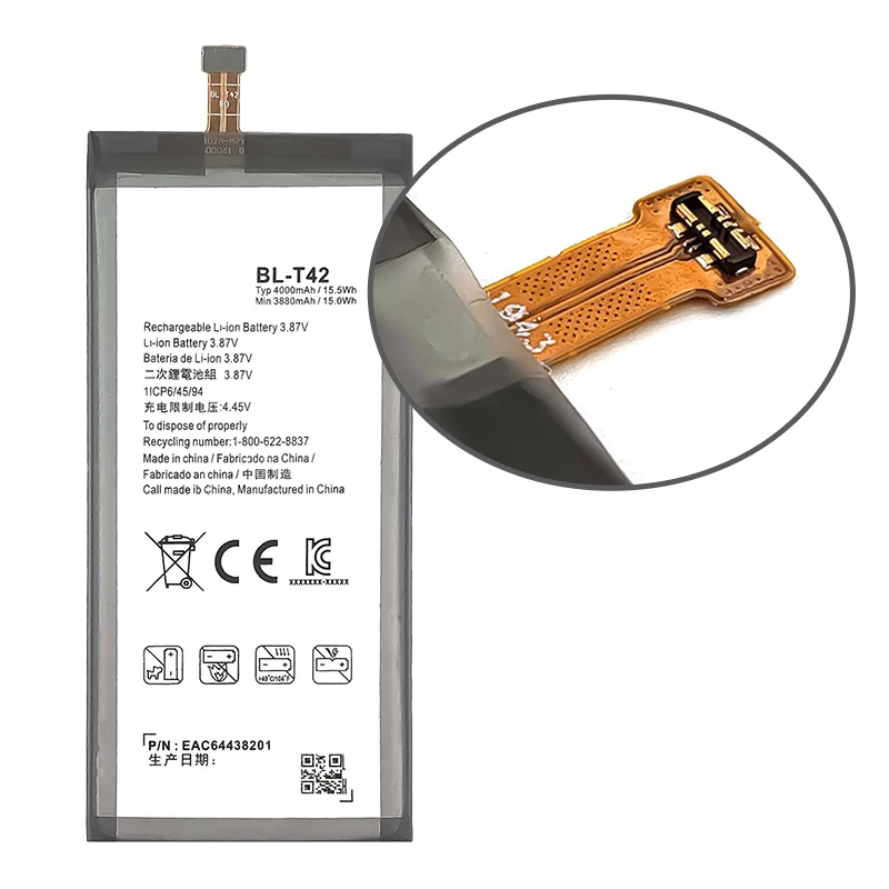 NUEVA Batería de Reemplazo BL-T42 4000mAh para LG V50 V 50 ThinQ 5G V50ThinQ LM-V500 V500N V500EM V500xm Baterías de Teléfono +Herramientas 4