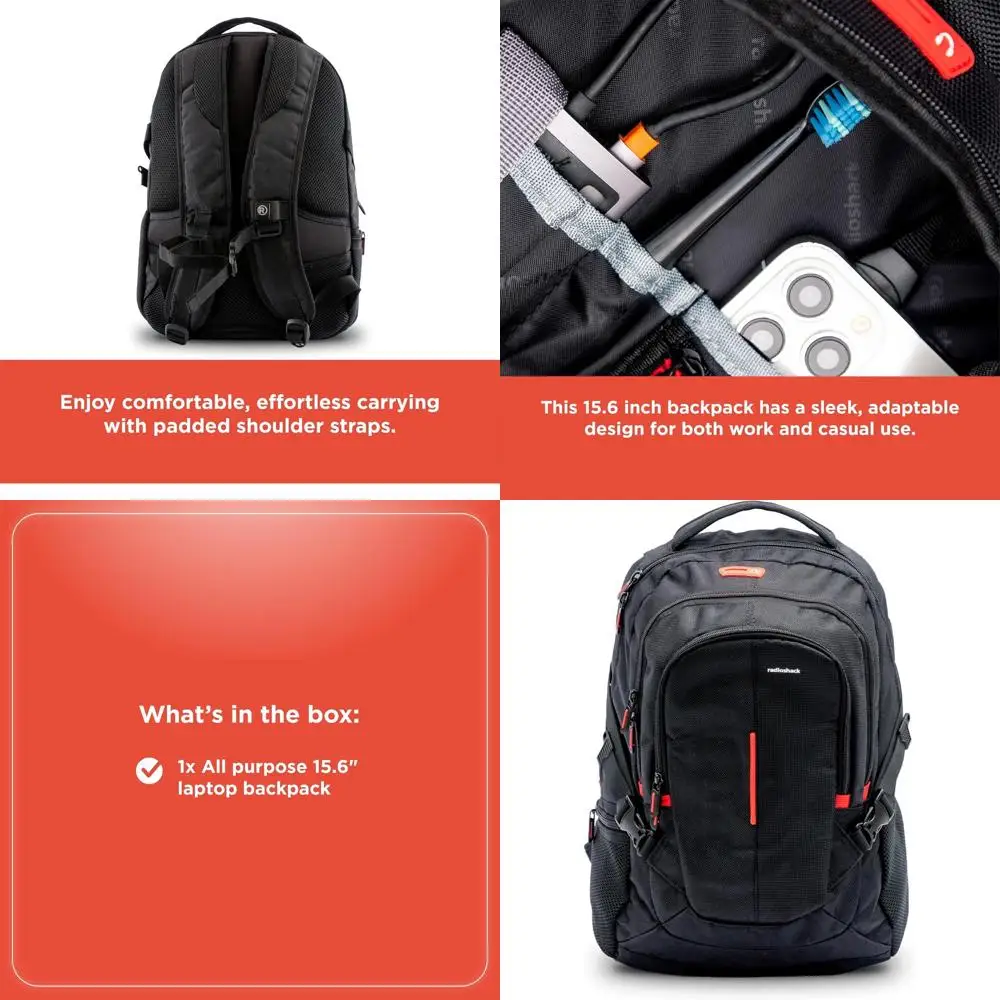 

Unisex 15.6 Laptop Backpack with Secure Compartment for Easy Laptop, Tablet Organization and Mobility