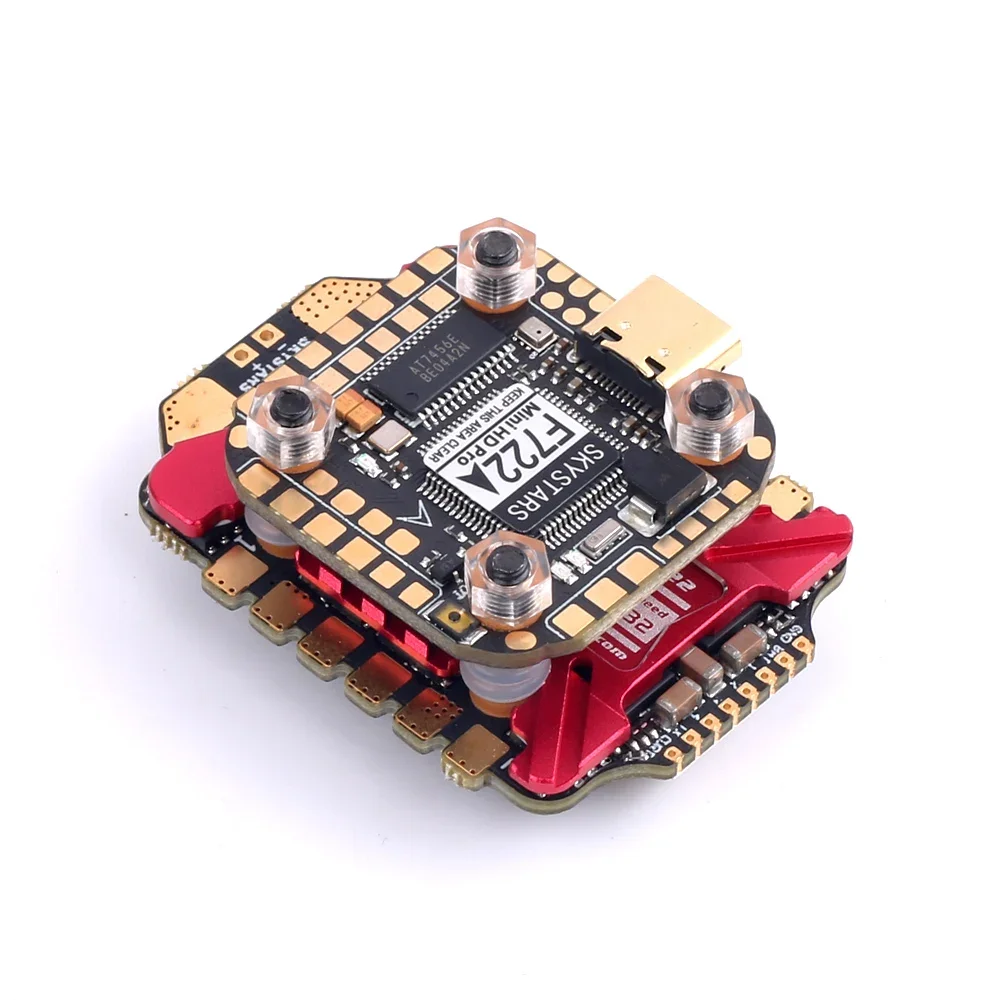 SKYSTARS F722FC &AM32 55A 4IN1 ESC MINI 20×20 Stack 3-6S Baro Built-in OSD Full Color LED Support DJI RC FPV Racing Drone