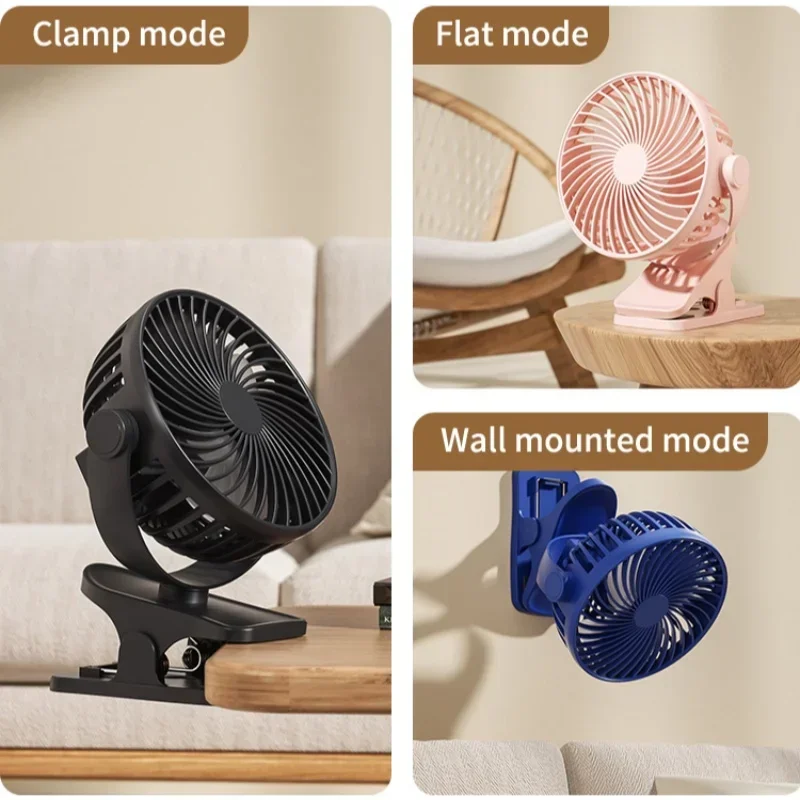 Portable Mini Hand Clip Fan USB Charging Quiet Desktop Electric Fan High Quality Student Dormitory Small Cooling Ventilador Fans