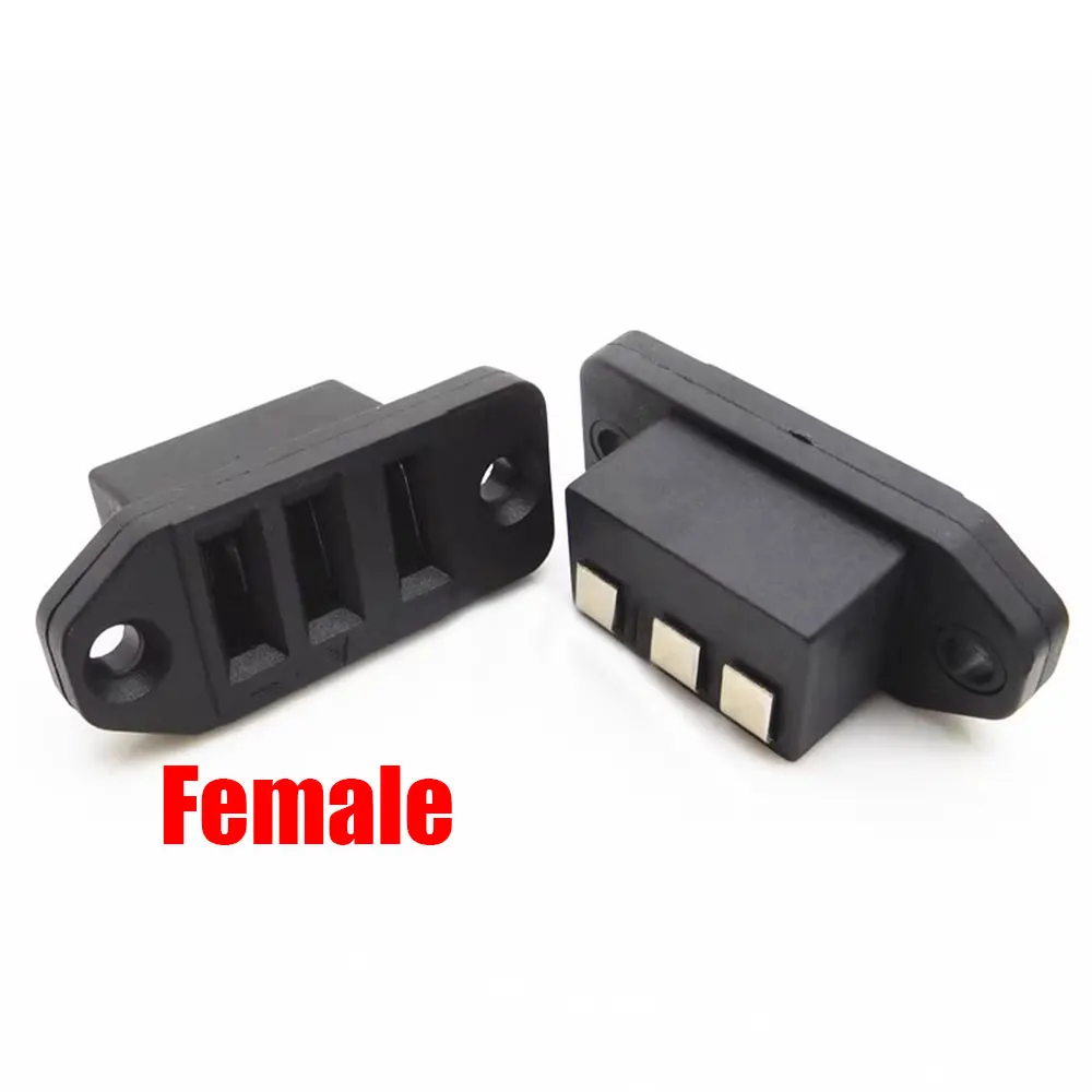 3Pin Scooter Battery Connector Vertical 3 pin Power Plug With Large Spacing Interface Battery Connector Cell Power Adapter