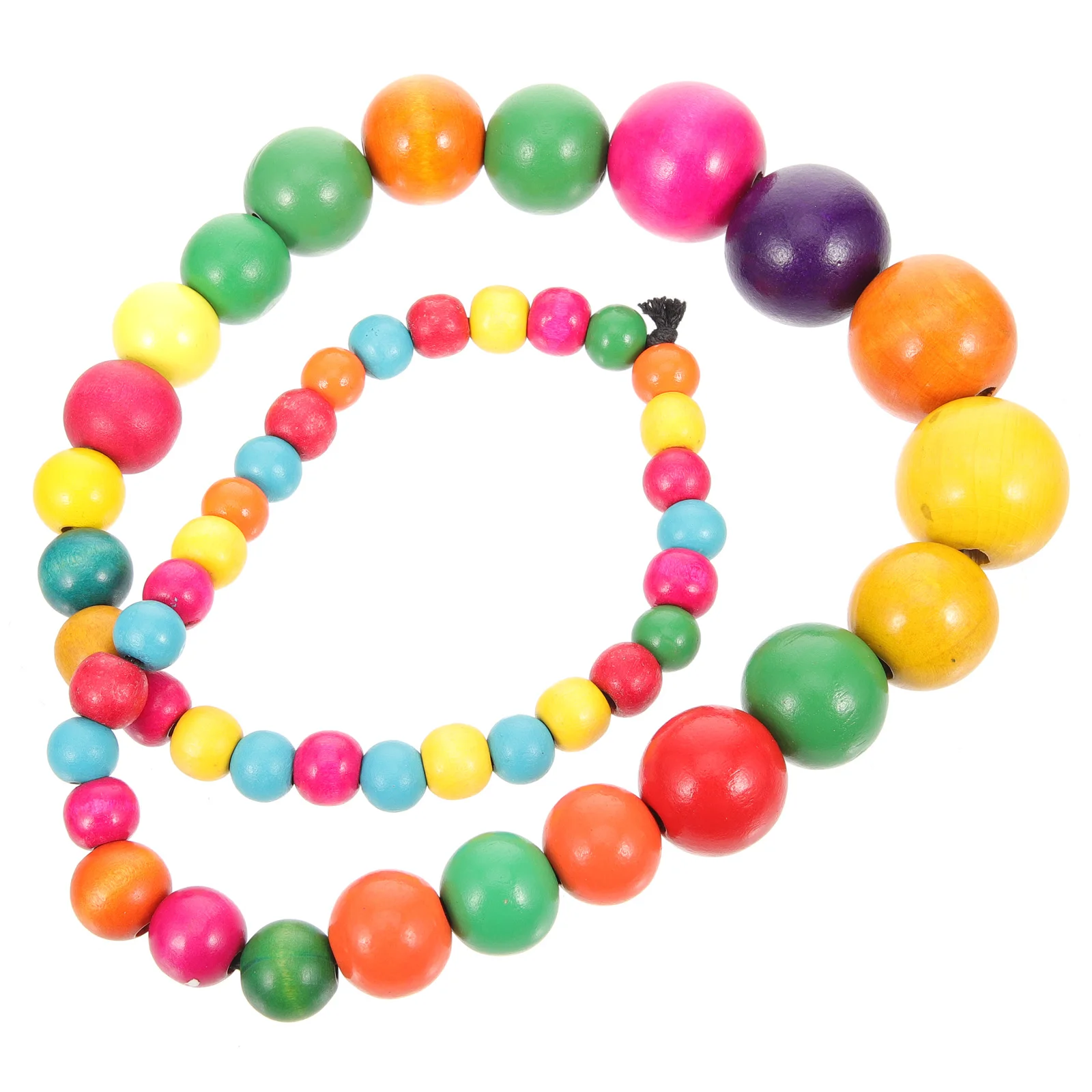 

Colorful Beaded Necklace Unique for Women Beads Beach Bohemia Necklaces Wood Statement