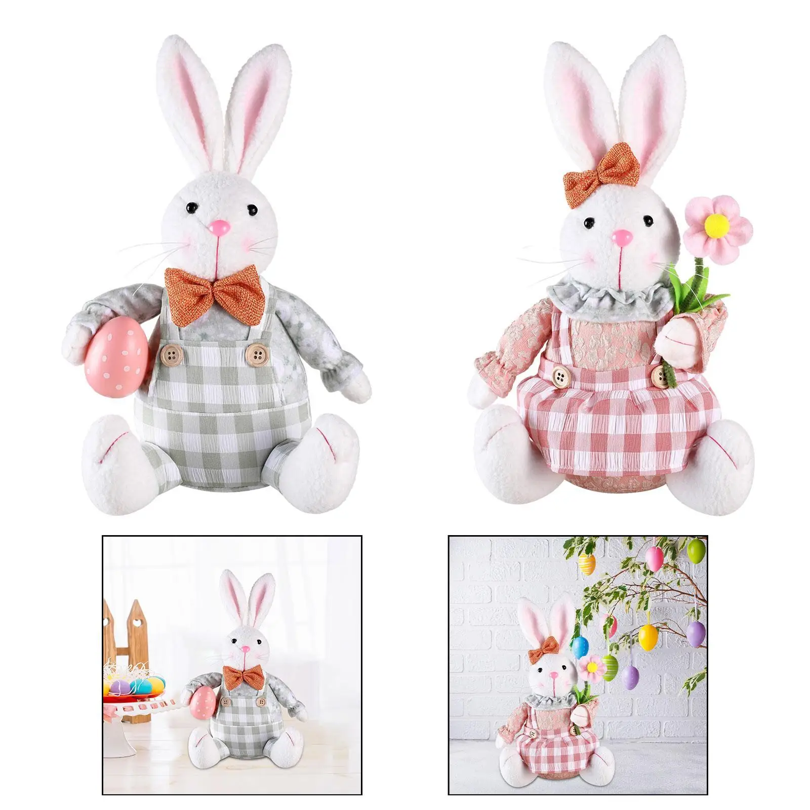 

Пасхальный кролик Декор Современное пасхальное украшение Подарок на новоселье Искусство Животное Игрушка для крыльца Вход Юбилей Свадьба Весна