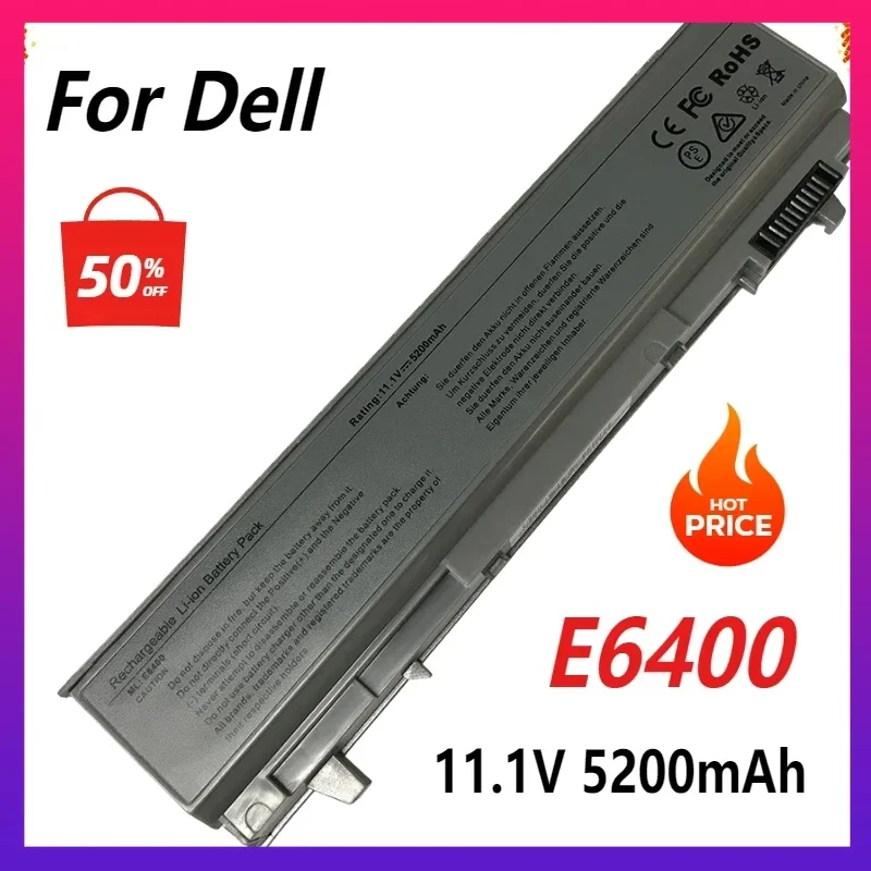 Laptop Battery for DELL Latitude E6410  E6500 E6510 E6400 M2400 M4400 M6400 PT434 W1193 KY477 U844G 6 Cells