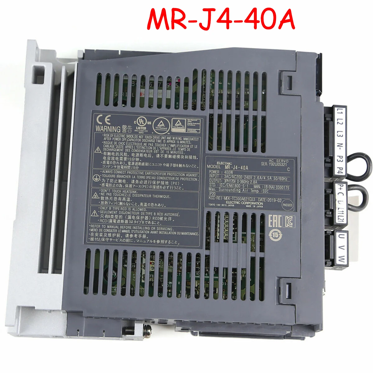 

Совершенно новый оригинальный сервопривод MR-J4-40A