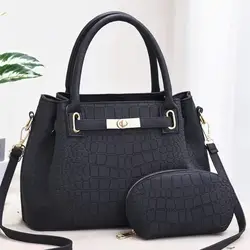 Sac à main motif crocodile pour femmes, sac à bandoulière de grande capacité, pour mère et enfant, nouvelle collection