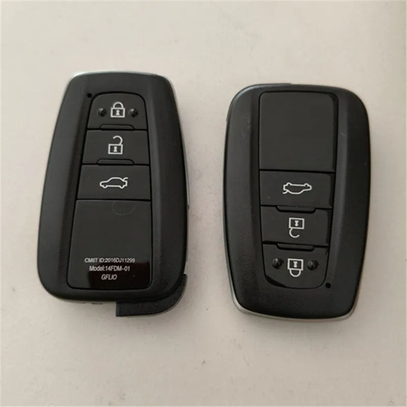 

2 шт. 0410 корпус дистанционного ключа с 3 кнопками, чехол для автомобильного ключа, брелок-вставка, лезвие для ключа для Toyota Prius Camry 2016 2017 2018 RAV4 2019 C-HR