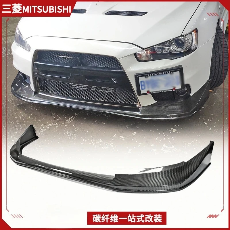 Applicable for Mitsubishi Evolution 10 Wing God Modified JUN Style Carbon Fiber Front Lip Small Bag Head Lip Front Spoiler Chin