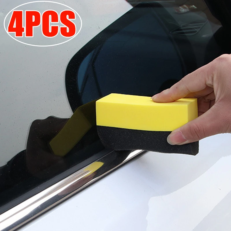 

Car Tire Cleaning Sponge Cleaning Dressing Waxing Polishing Brush Sponge Tool U-shaped Design Strong Cleaning Power Auto Parts