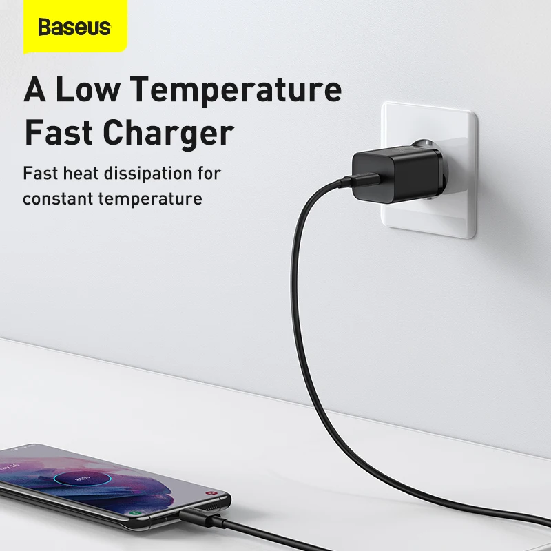 Baseus USB C Charger 25W Support Type C PD Fast Charging Portable Phone Charger For iPhone 13 Pro Max Samsung S22 S21 Tablet