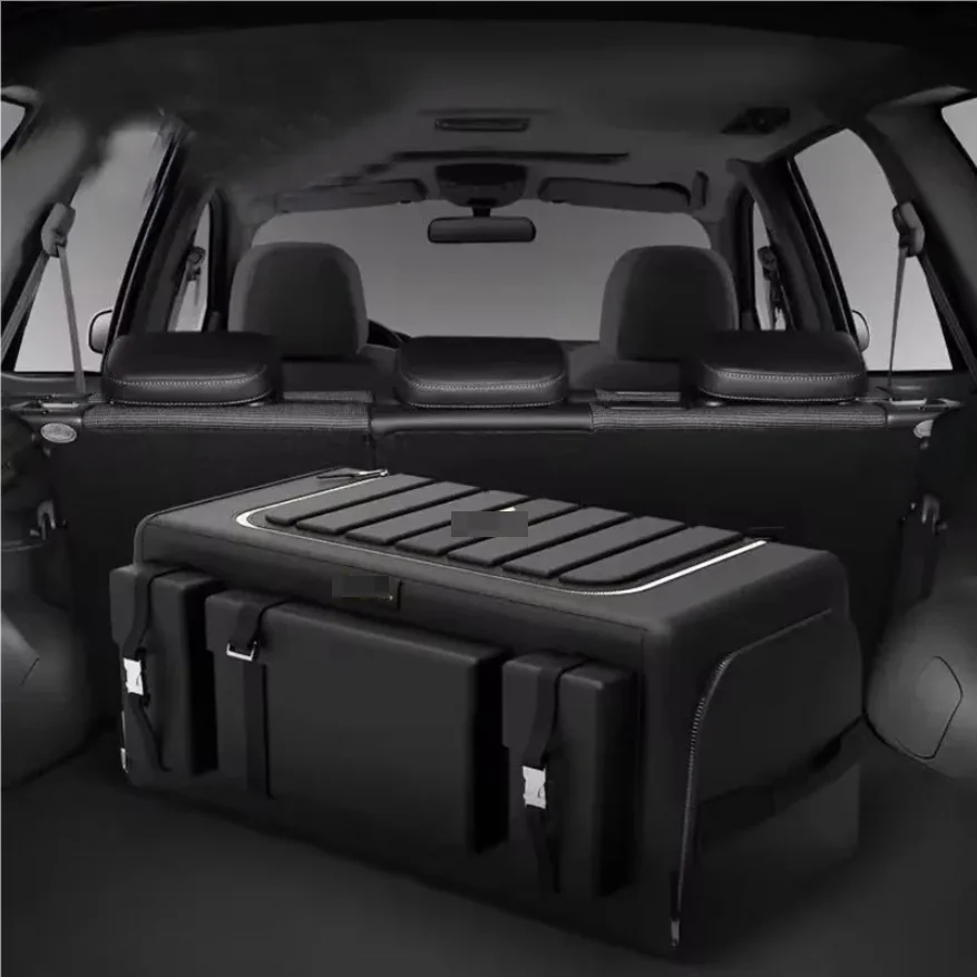 

50-70L Foldable Oxford Cloth Car Trunk Organizer with Lid Universal Vehicle Storage Box