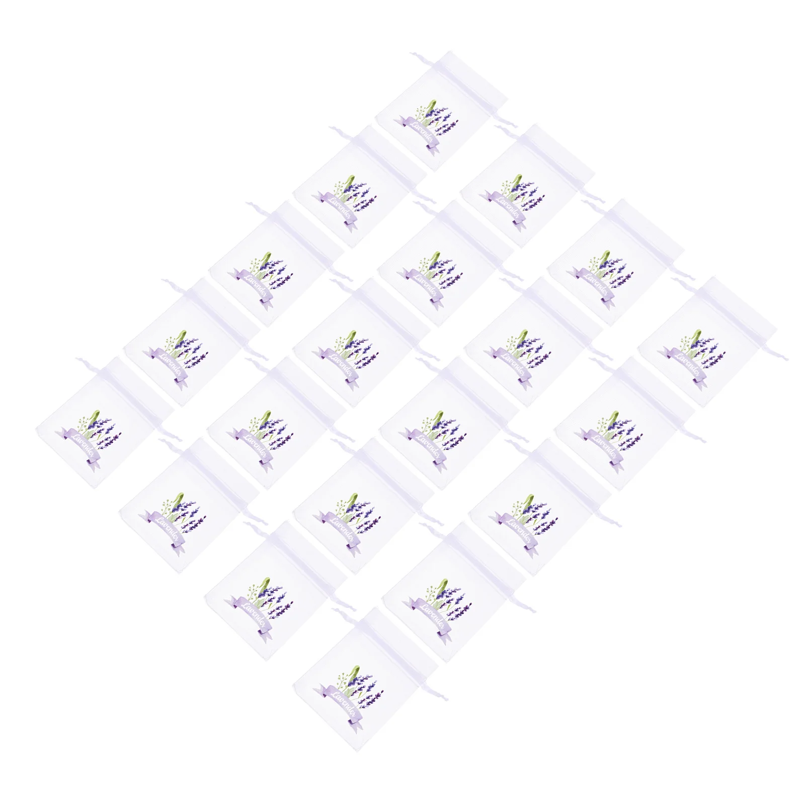 20 قطعة أكياس أكياس الخزامى الفارغة صغيرة شبكة الرباط الحقائب لخزانة السيارات مجوهرات تخزين الشاش العطرية المنظم #5