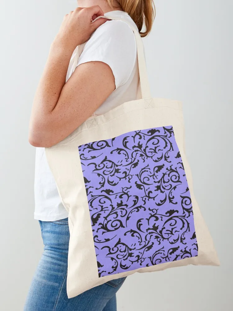 

ARABIATA 17 bis blue black patterns Morocco Essaouira flowers leaves design arabesques scrolls decor Tote Bag Gift bags
